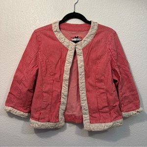Live a Little Red Pinstripe Blazer Size Large